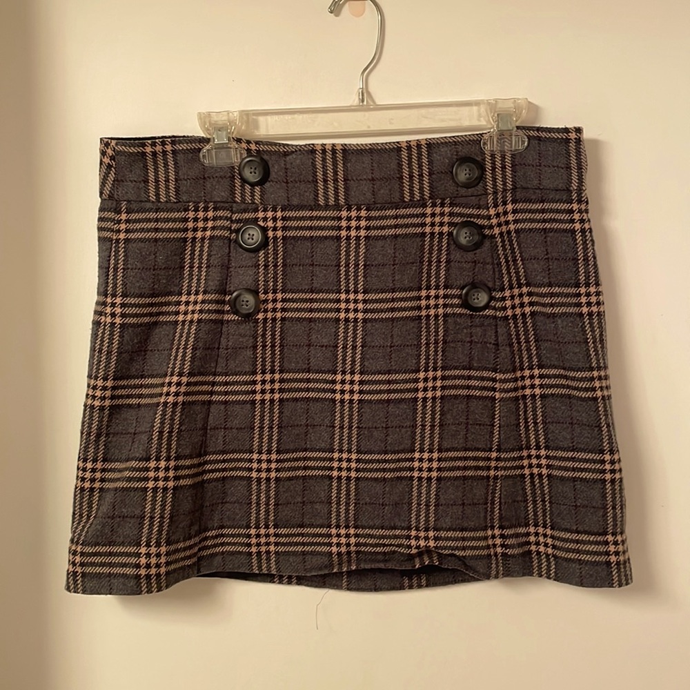 Gap plaid mini skirt size 12